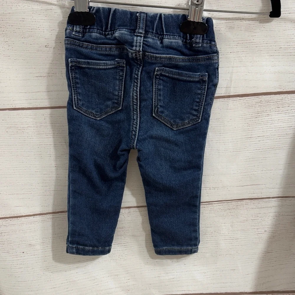 Bundle of 4 Kids Girls Denim Cargo Pants Set Baby Gap, Old Navy size 6-12 month - Picture 4 of 12
